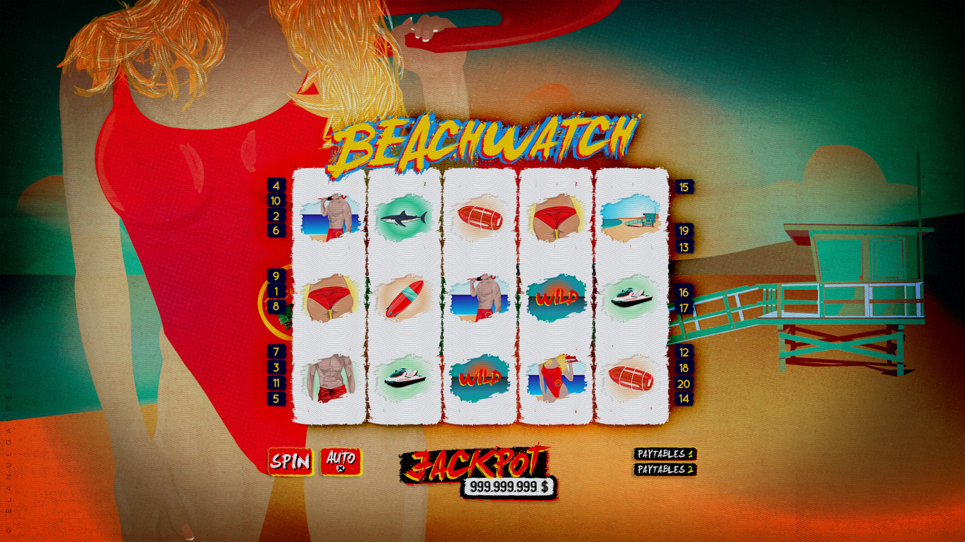 Online Casino Game Design - Slot machine game - Beachwatch