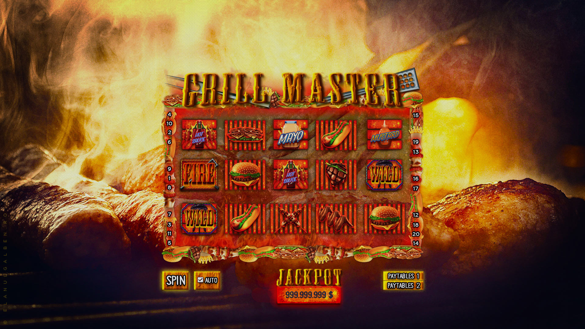Online Casino Game Design - Slot machine game - Grill Master