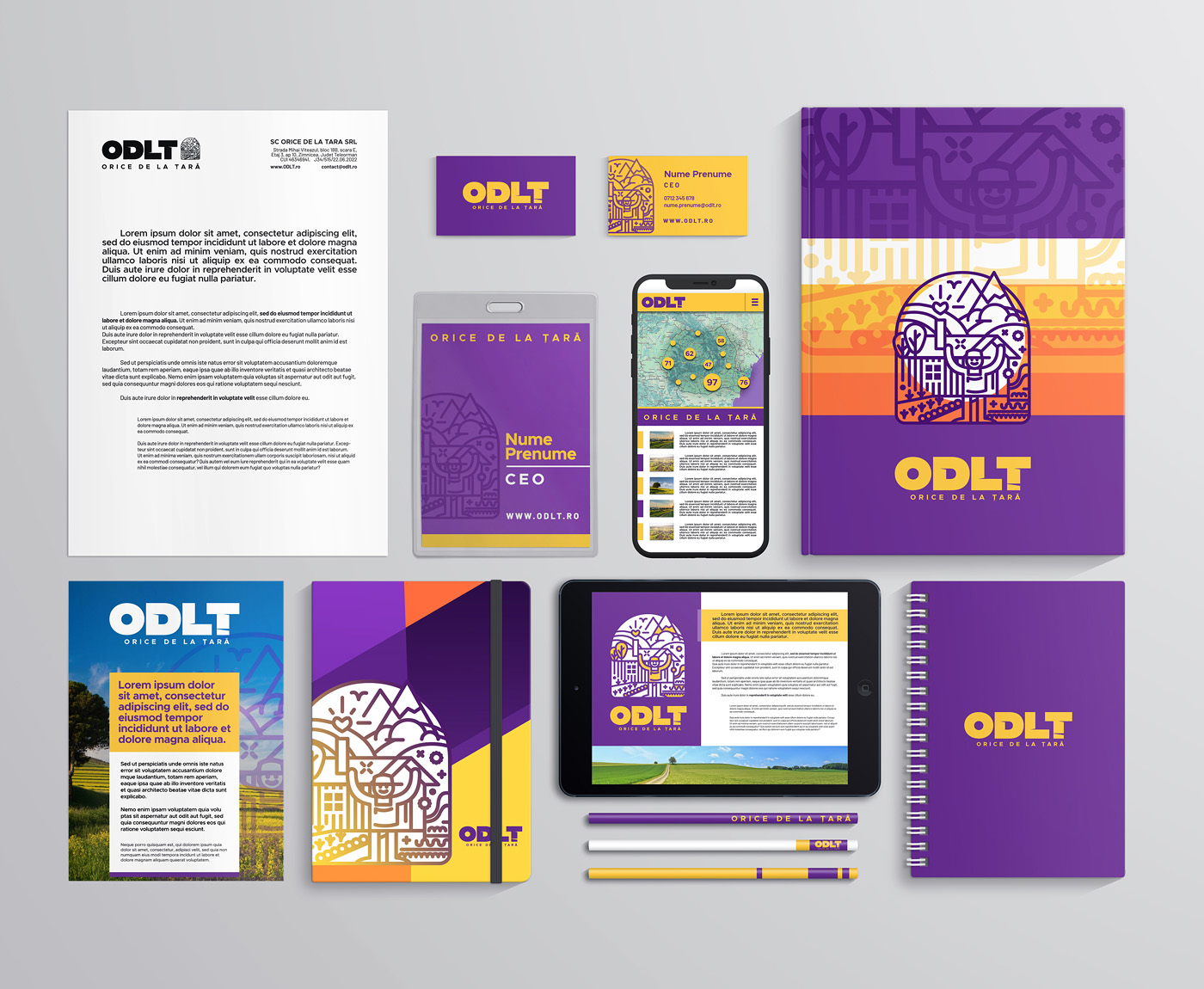 Orice de la tara - branding + website design + animation promo + custom illustrations